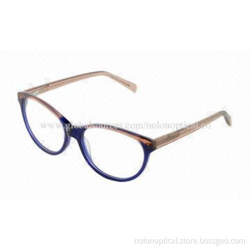 Popular oval acetate optical eyeglass frames with spring hinge